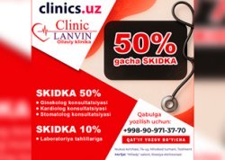 SKIDKA 50% gacha — LANVIN CLINIC klinikasidan bahorgi aksiya!